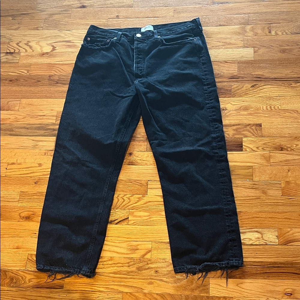 Men’s Agolde Black Denim Distressed Jeans